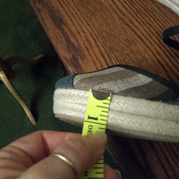 1 left Multi-colored burlap wedge espadrille - Picture 6 of 8